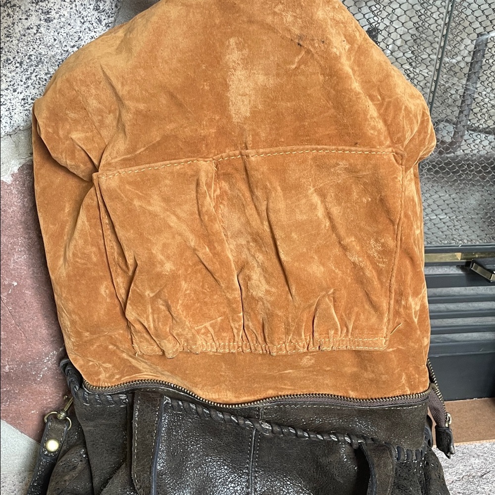 Patricia Nash Suede Leather Tote with Brass Hardware - Picture 6 of 10